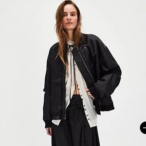 NWT Oversized Free People Keep Sake Bomber Jacket M